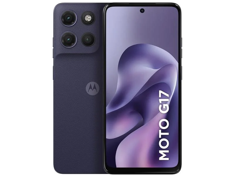 Smartphone Motorola G17 256GB 12GB RAM Roxo 6,7" Câm. Tripla + Selfie 32MP