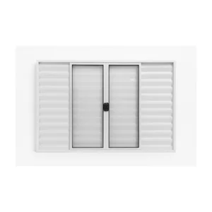 Veneziana 6 Folhas Aluminio Branco 1,00x1,50