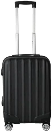 Mala de Viagem de Bordo Silent Noronha 10kg - Padrão ANAC | Rígida em ABS | 4 Rodas Duplas 360° | Cadeado Numérico Integrado | Leve e Resistente (Cor Preto)