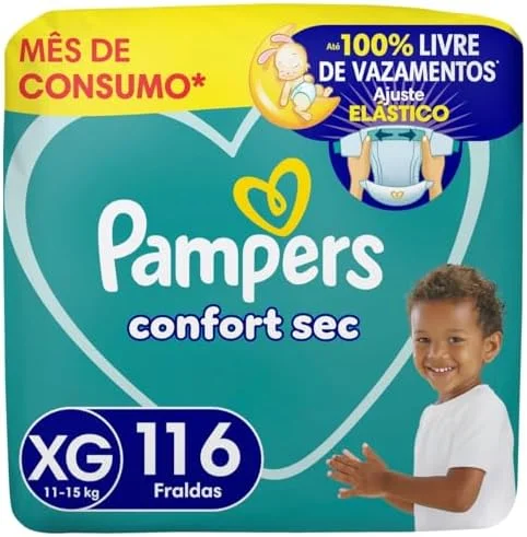 Fralda Pampers Confort Sec Tamanho XG 116 Unidades