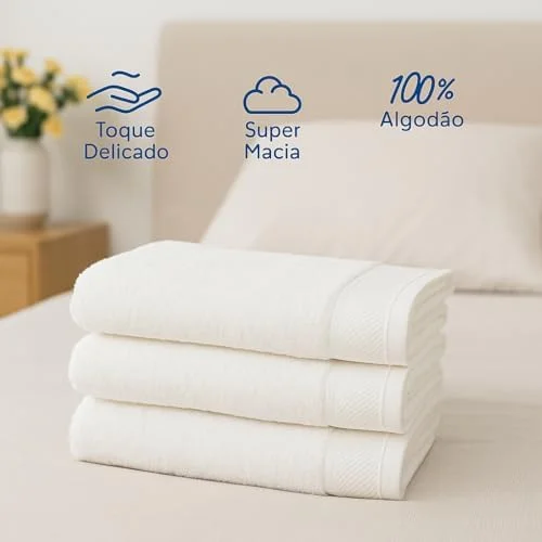 4 Toalhas De Banho Gigante Gramatura 500 G/m² Grossa Felpuda Eleganz (Branco)
