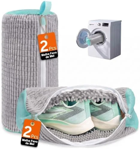 Kit 2 Saco para Lavar Tênis para Calçados (Cinza)