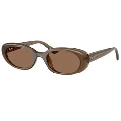 Óculos de Sol Ray-Ban RB4441D Unissex Oval Injetado Marrom - RAY BAN