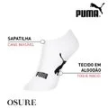 Kit 9 Pares Meias Puma Sapatilha Algodão Cano Baixo Meia Soquete Adulto Masculino Feminino Original - Branco
