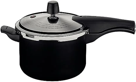 Panela de Pressão Tramontina Vancouver Effect em Alumínio com Revestimento Interno e Externo em Antiaderente Starflon Max Preto 20 cm 4,5 L