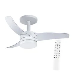 Ventilador de Teto Arno Ultimate LED Bivolt Branco 3 Pás transparentes com Controle VL01