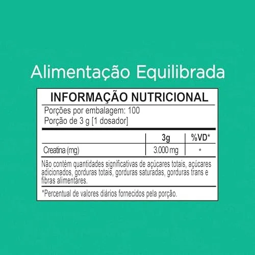 Nutrify - 100% Creatine 3g de Creatina por Dose - Suplemento Alimentar para Suporte Energético - Sem Glúten, Sem Lactose, Sem Açúcar, Vegana - Lata 300g