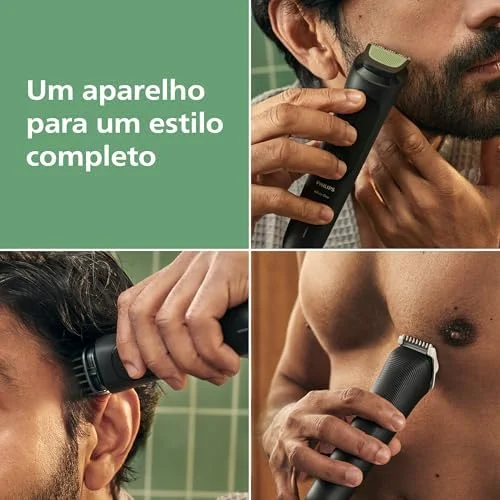 Aparador de Pelos Philips All-in-One 9 em 1 Série 3000 | Máquina para Rosto, Cabelo e Corpo | Barbeador Elétrico Multigroom | MG3927/15