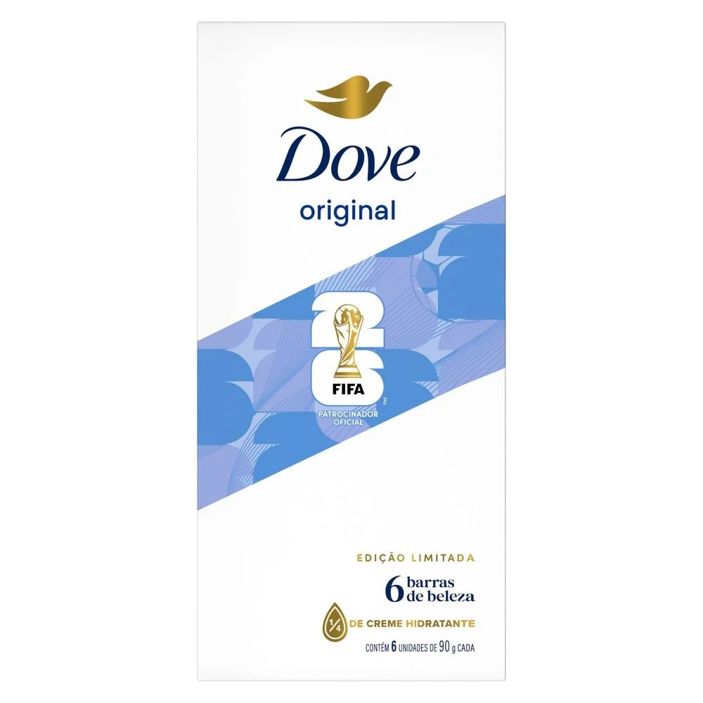 Kit Sabonete Em Barra Dove Original 6 Unidades 90g Cada