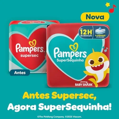 Fralda Pampers Supersequinha Tamanho G 80 Unidades