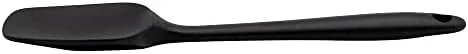 Mimo Style Espátula de Silicone Preto, Material de Silicone Resistente e Flexível, Suporta Temperaturas de Até 220ºC, Prática, Simples e Leve Pesando Apenas 52 Gramas Facilitando o Manuseio
