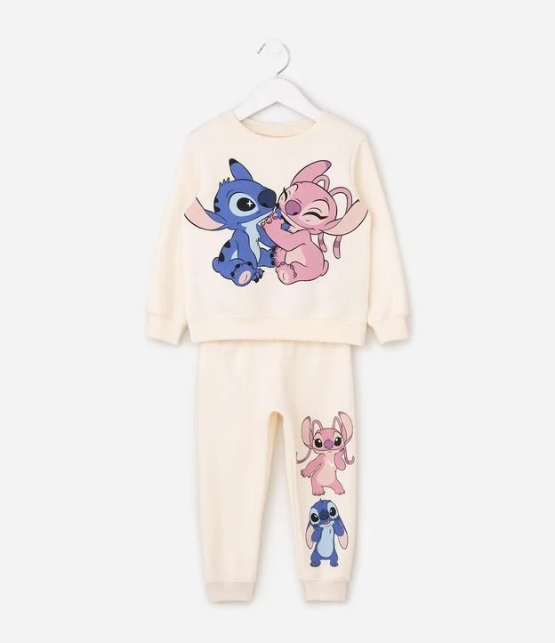 Conjunto Moletom Stitch e Angel - Tam 1 a 6 Anos