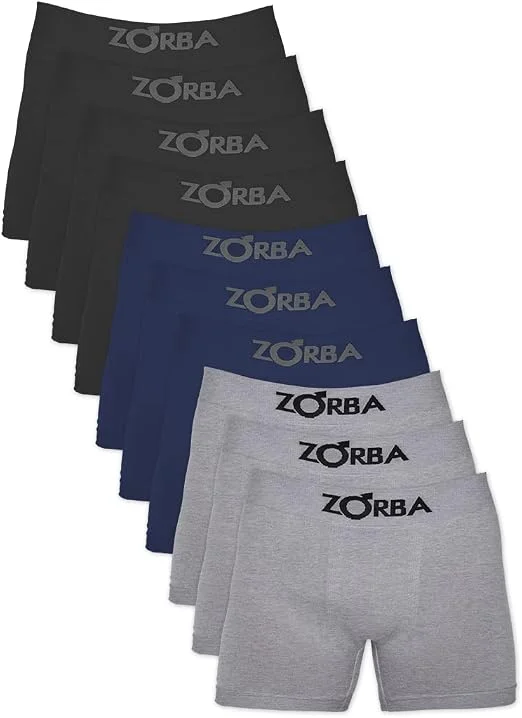 Kit com 10 Cuecas Zorba Boxer Algodão Sem Costura 781 Sortido