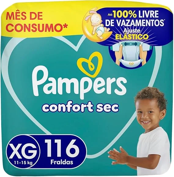 Fralda Pampers Confort Sec Tamanho XG 148 Unidades