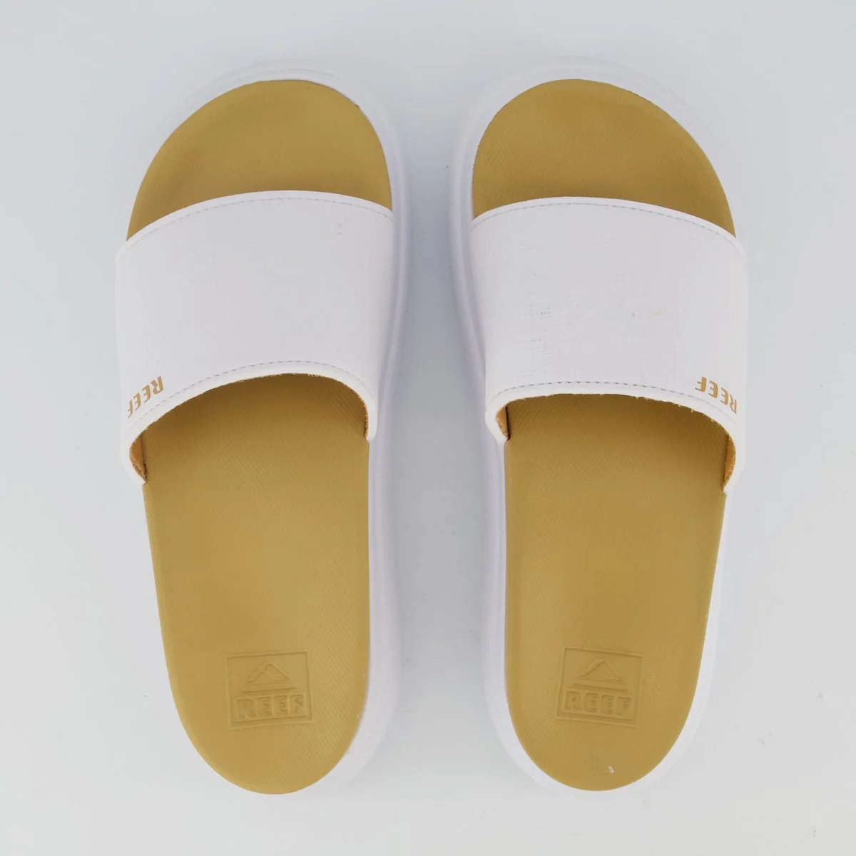 Chinelo Reef Bond Bay Feminino Branco e Bege