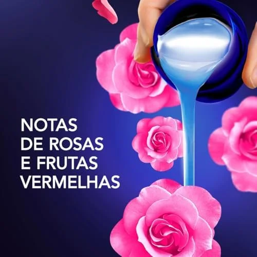 Downy Amaciante Concentrado Brisa Intenso 3L, Rende 12L, Perfume Intenso com Notas de Rosas e Frutas Vermelhas