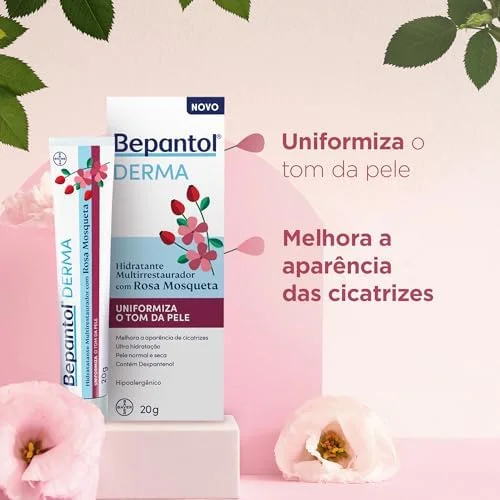 Bepantol Derma Rosa Mosqueta, Pele Normal a Seca, Hidratante Multirrestaurador Hipoalergênico, 20g