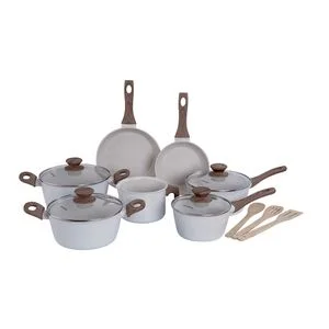 Conjunto Panela Cerâmica Indução Marmol 10 Peças Ref.9763 Mimo Importação
