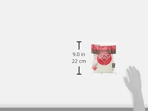 Filtro de Papel para Coador de Café V60, Tamanho 02, Pacote com 100 Hario 0 Branco(Pacote pode variar)
