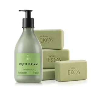 Kit Hidratante Corporal e Sabonete em Barra Ekos Menta Amazônica