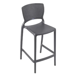 Banqueta Alta em Plástico 94cm Cinza Safira Tramontina
