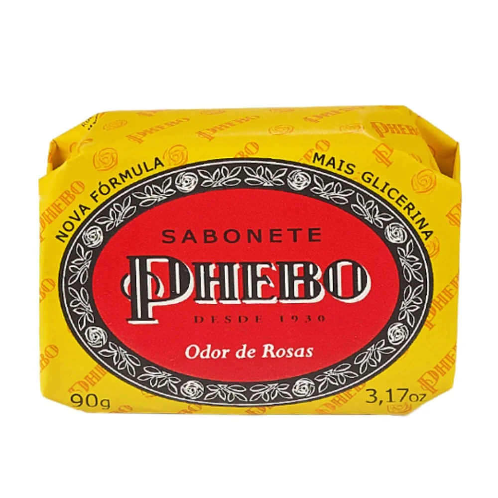 Sabonete em Barra de Glicerina Phebo Odor de Rosas 90g