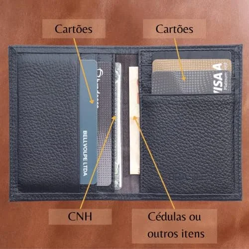 Carteira Masculina Slim Couro Legítimo