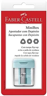 Apontador com Depósito Minibox, Faber-Castell, SM/MINIBOX, Multicor