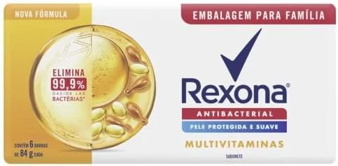 Rexona Sabonete Em Barra Multivitaminas 84G 6 Barras