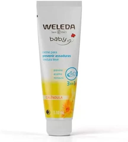 Weleda Babycreme de Calêndula | Proteção Natural Contra Assaduras | Fórmula Suave com Calêndula e Camomila | 120 ml