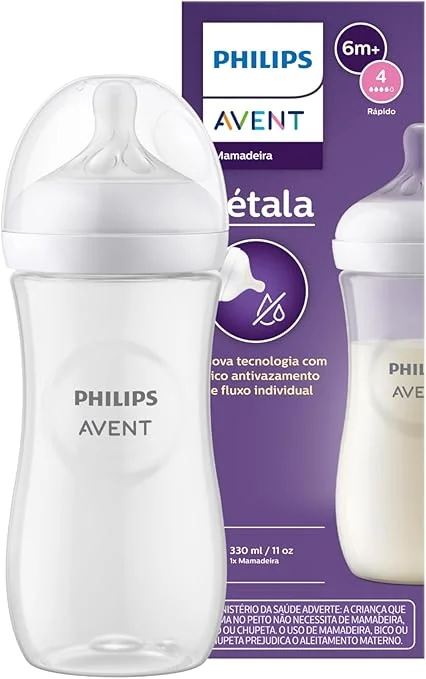 Philips Avent Mamadeira Pétala 3.0 11oz/330ml com bico de fluxo rápido (Fluxo 4), SCY906/01