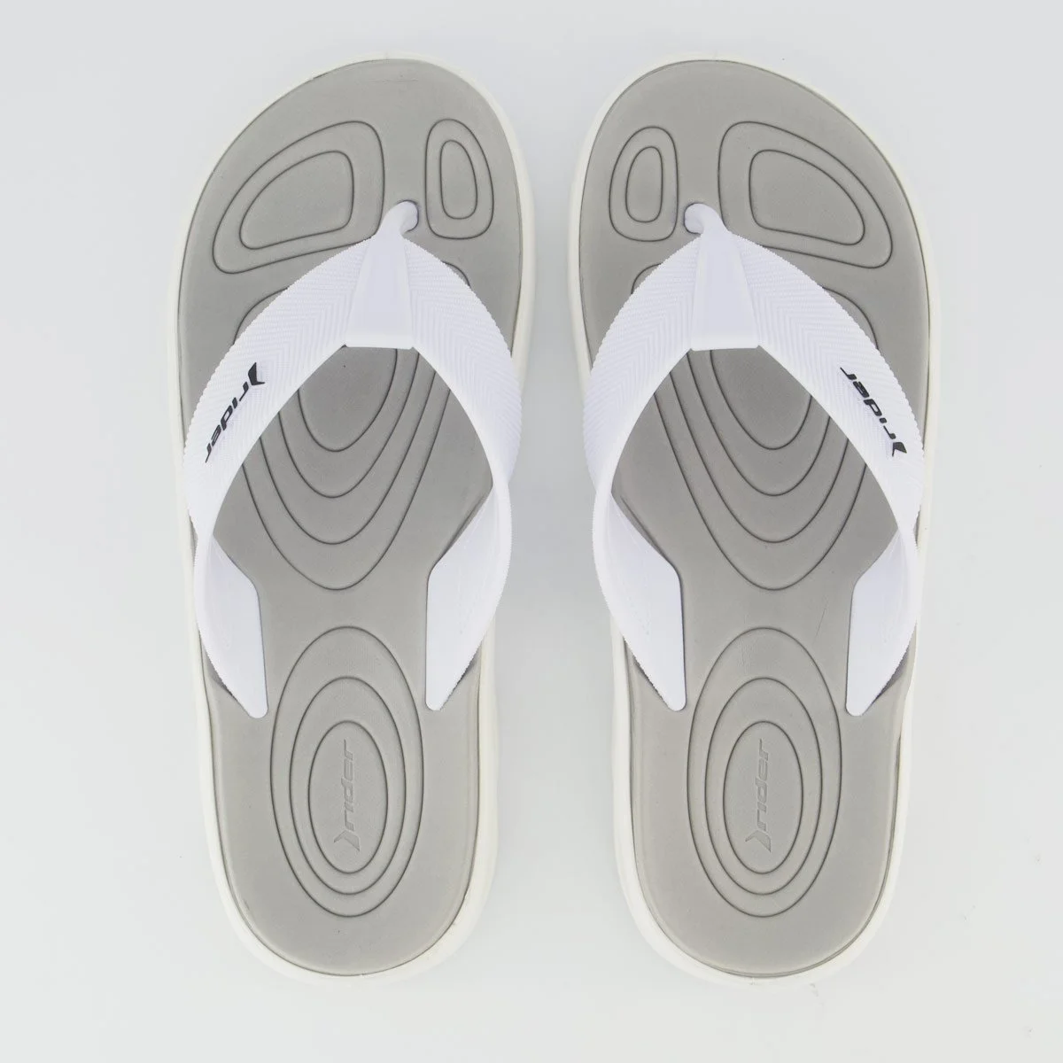 Chinelo Rider R Power Low Cinza e Branco