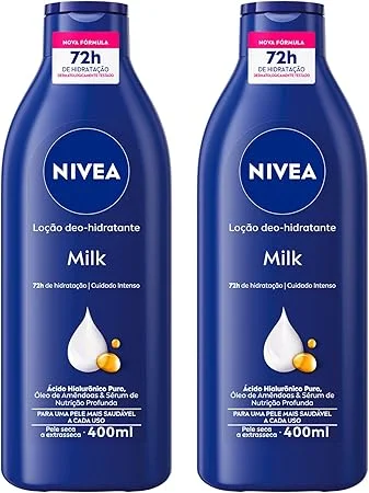 NIVEA Kit Loção Hidratante Milk Pele Seca a Extrasseca 400ml (2 unidades)