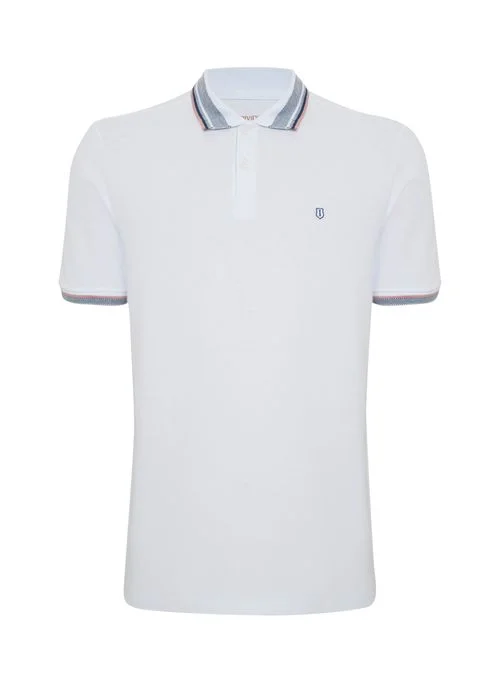 Polo Slim Fit Punho Friso Masculina Individual