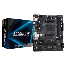 Placa Mãe ASRock A520M-HVS, A520, AMD AM4, mATX, DDR4, 90-MXBE60-A0UAYZ