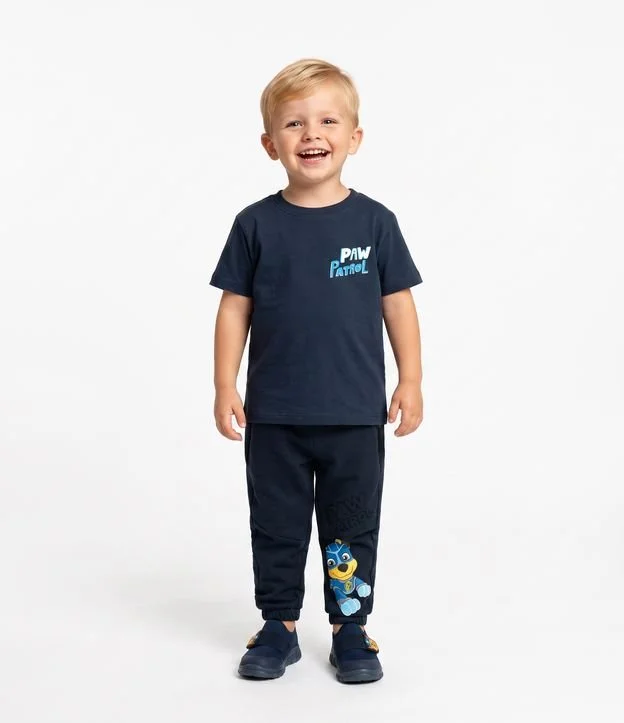 Camiseta Infantil com Estampa Patrulha Canina – Tam 2 A 6 Anos