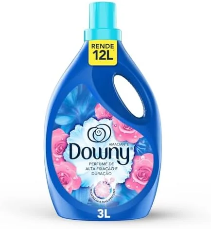 Downy Amaciante Concentrado Brisa de Verão 3L, Rende 12L, Perfume com Notas de Flores e Ar fresco