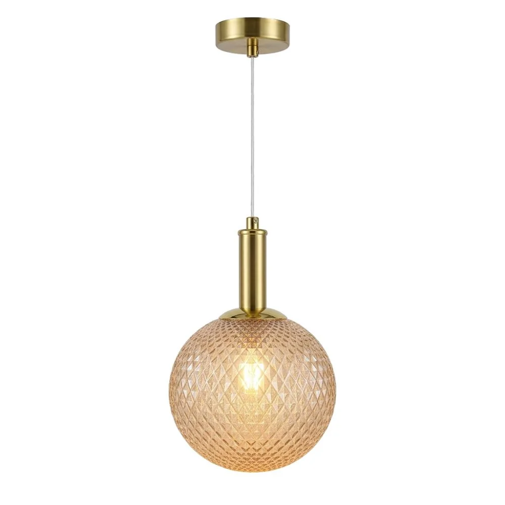 Pendente Berilo G9 16cm Âmbar Dourado