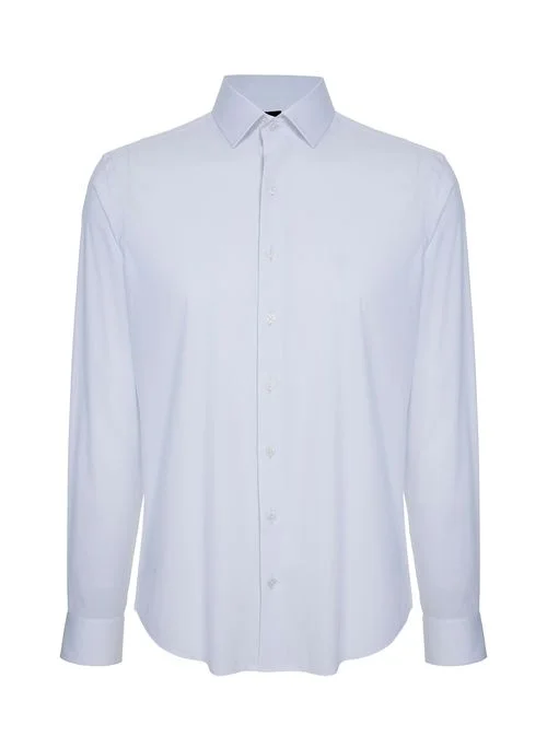 Camisa Slim Poliamida Lisa Masculina Individual