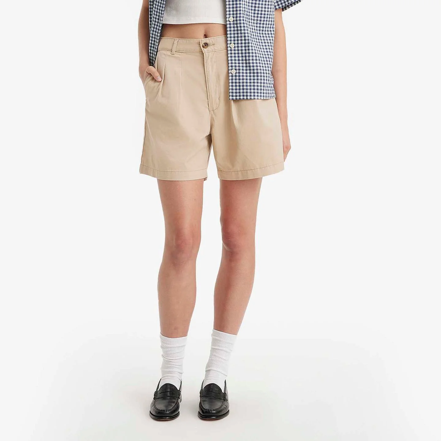 Short Jeans Levi's Pleated Trouser Bege