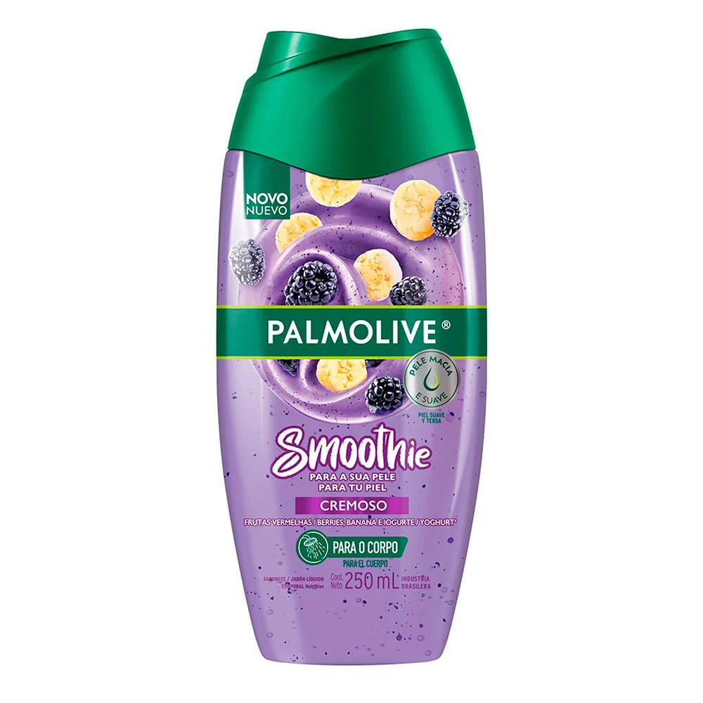 Sabonete Liquido Corporal Cremoso Smoothie Palmolive Frutas Vermelhas Banana e Iogurte 250m