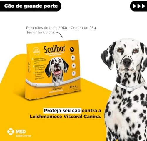 Scalibor® 25g - Coleira Antiparasitária contra mosquitos vetores da Leishmaniose - Cães porte grande 65cm - MSD Saúde Animal