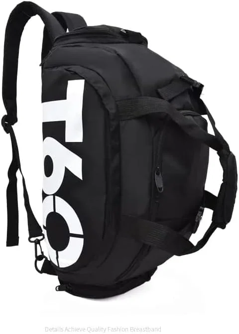 Mochila Mala T60 Para Academia Natação Camping na Cor Preta