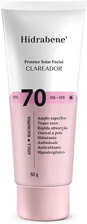 Hidrabene Protetor Solar Facial Clareador FPS70 50g