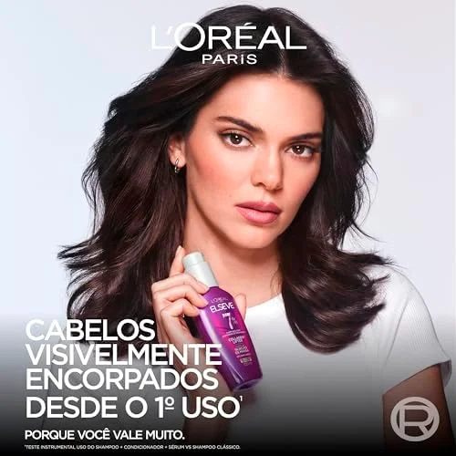 Elseve Collagen Lifter Leave-in Sérum Capilar Para Cabelos Finos Injeção de Massa com Peptídeos de Colágeno Aumenta o Volume em 61% e Encorpa os Fios por 72h 100ml