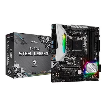 Placa Mãe ASRock B450M Steel Legend AM4 - Nacional - 90-MXB9Y0-A0BAY1Z