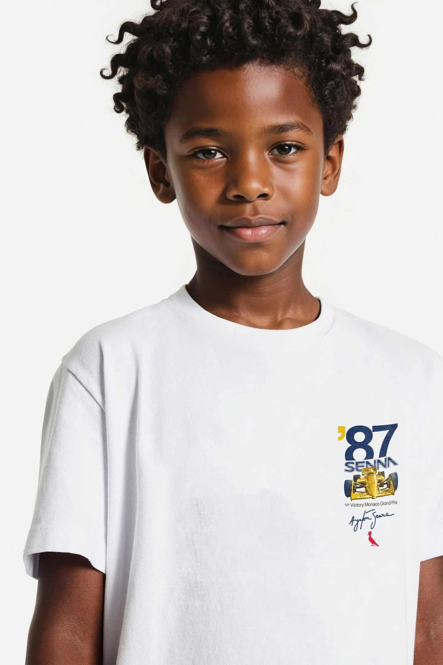 Camiseta Mini Est Senna Monaco 87