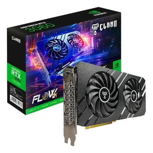Placa de Vídeo CLANM Geforce Nvidia RTX 3060 12GB GDDR6 192Bit