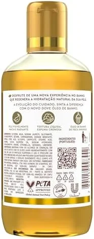 Dove Óleo de Banho Hidratação Intensa e Limpeza Delicada, Glicerinado com 96% Ingredientes de Origem Natural 240 ml