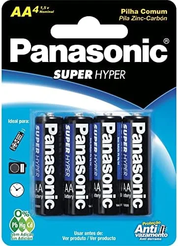 Pilha Panasonic Comum AA c/04 unidades